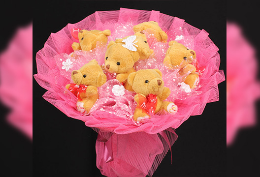 Букет из плюшевых мишек 12