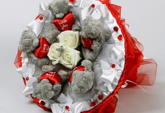 Букет из плюшевых мишек 13