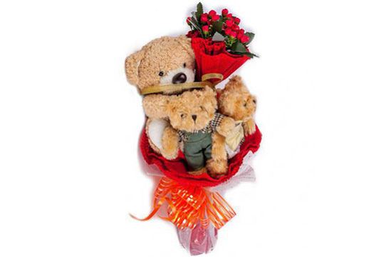 Букет из плюшевых мишек 14