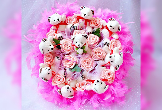 Букет из плюшевых мишек 19