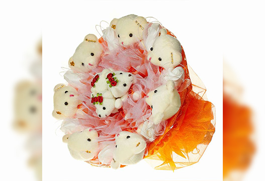 Букет из плюшевых мишек 3