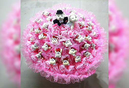 Букет из плюшевых мишек 41