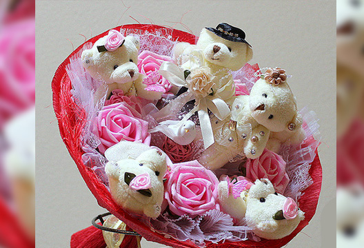 Букет из плюшевых мишек 49
